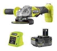 Meuleuse d'angle RYOBI 18V 125 mm + kit 4Ah