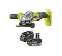 Meuleuse d'angle RYOBI 18V One+ Brushless RAG18BL - 125mm - Batterie 4,0Ah et chargeur