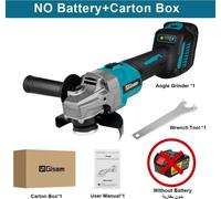 Meuleuse d'angle - Sans balais 125 mm 18 V - 7 vitesses - Sans fil - Arbre M14 - Sans batterie ni chargeur - Braun