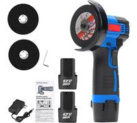 Meuleuse d'angle sans fil 12 V - Mini-ponceuse et polisseuse sans fil - Rechargeable - Livrée avec 2 batteries - Outil électrique