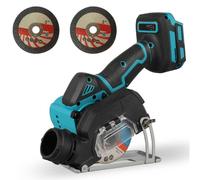 Meuleuse d'angle sans fil 21V - Mini-meuleuse - 380W - 19500 tr/min - 2 disques de coupe - sans batterie