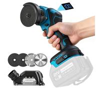 Meuleuse d'angle sans fil 3 pouces pour Makita 18V (sans batterie) | 16800 tr/min, mini meuleuse d'angle, sans balais, avec affichage numérique, 2 disques abrasifs, 2 disques à tronçonner, gants