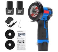 Meuleuse d'angle sans fil 550W, meulage de 8mm, 600 tr/min, capot à fixation rapide, machine de coupe avec 2 disques à tronçonner
