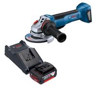 Meuleuse d'angle sans fil Bosch GWS 18V-10 P Professional 18 V 125 mm sans balais + 1 batterie 5,0 Ah + chargeur