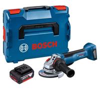 Meuleuse d'angle sans fil Bosch GWS 18V-10 P Professional 18 V 125 mm sans balais + 1 batterie 5,0 Ah + L-Boxx - sans chargeur