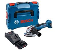 Meuleuse d'angle sans fil Bosch GWS 18V-10 P Professional 18 V 125 mm sans balais + 1 batterie ProCORE 4,0 Ah + chargeur + L-Boxx