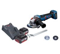 Meuleuse d'angle sans fil Bosch GWS 18V-11 PS 18 V 125 mm sans balais + 2 batteries 4,0 Ah + chargeur