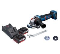 Meuleuse d'angle sans fil Bosch GWS 18V-11 PS 18 V 125 mm sans balais + 2 batteries 5,0 Ah + chargeur