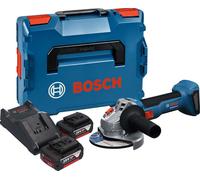 Meuleuse d'angle sans fil Bosch GWS 18V-8 Professional 18 V 125 mm Brushless ( 06019N9003 ) + 2 batteries 5,0 Ah + chargeur + L Boxx