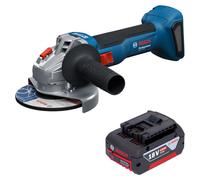 Meuleuse d'angle sans fil Bosch GWS 18V-8 Professional 18 V 125 mm sans balais + 1 batterie 4,0 Ah - sans chargeur