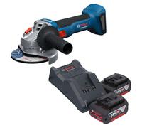 Meuleuse d'angle sans fil Bosch GWS 18V-8 Professional 18 V 125 mm sans balais + 2 batteries 4,0 Ah + chargeur