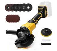 Meuleuse d'angle sans fil compatible avec DeWalt, meuleuse sans fil professionnelle sans fil, 125 mm, 8500 tr/min, 3 vitesses, pour une coupe et un meulage précis du métal (batterie non incluse)