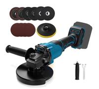 Meuleuse d'angle sans fil compatible avec Makita 18 V, meuleuse sans fil professionnelle sans fil, 125 mm, 8500 tr/min, 3 vitesses, pour une coupe et un meulage précis du métal (batterie non incluse)