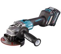 Meuleuse d'angle sans fil Makita 40 V, modèle GA023GU201, comprenant 2 batteries XGT 4 Ah, un chargeur rapide, des accessoires et une mallette MAKPAC