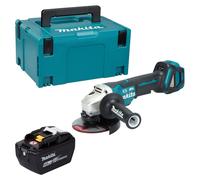 Meuleuse d'angle sans fil Makita DGA 517 Z 18 V 125 mm sans balais + 1 batterie 9,0 Ah + Makpac - sans chargeur