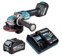 Meuleuse d'angle sans fil Makita GA 041 GU101 40 V max. 125 mm X-LOCK Brushless + 1 batterie 4,0 Ah + chargeur