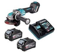 Meuleuse d'angle sans fil Makita GA 041 GU201 40 V max. 125 mm X-LOCK Brushless + 2 batteries 4,0 Ah + chargeur