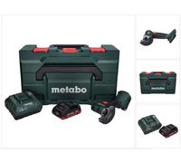 Metabo Meuleuse d'angle sans fil CC 18 LTX Brushless + 1x Batterie 4,0Ah + Chargeur + Coffret de transport MetaLoc