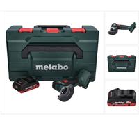 Metabo Meuleuse d'angle sans fil CC 18 LTX Brushless + 1x Batterie 4,0Ah + Coffret de transport MetaLoc - sans chargeur