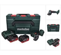 Meuleuse d'angle sans fil Metabo CC 18 LTX 18 V 76 mm sans balais + 2 batteries 5,5 Ah + chargeur + metaBOX