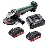 Meuleuse d'angle sans fil Metabo W 18 7-125 18 V 125 mm + 2 batteries LiHD 4,0 Ah + chargeur