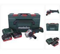 Meuleuse d'angle sans fil Metabo WB 18 LTX BL 15-125 Quick 18 V 125 mm sans balais + 2 batteries 10,0 Ah + chargeur + metaBOX