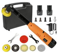 Meuleuse d'angle sans fil - Mini-polisseuse/graveuse - Lithium 16,8 V - Tête à 90° - 2 batteries incluses - Beige