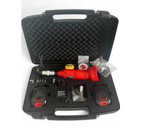 Meuleuse d'angle sans fil P6, avec 2 batteries, variateur de vitesse, rouge