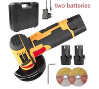 Meuleuse d'angle sans fil / polisseuse - 12 V Li-Ion - Batterie incluse - e CE - Pour la découpe, le ponçage et le polissage - Jaune clair