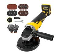 Meuleuse d'angle sans fil pour Dewalt 18V 20V, 125mm 8500RPM sans balais électrique 3 vitesses outil électrique pour bois plastique métal coupe meulage polissage (SANS BATTERIE)