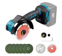 Meuleuse d'angle sans fil pour Makita 18-21 V, 12 000 tr/min, outil de coupe électrique sans fil, moteur sans balais avec 6 lames de 100 mm pour coupe du bois, du plastique, du métal