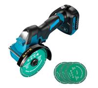 Meuleuse d'angle sans fil pour Makita 18V, Mini meuleuse d'angle sans balais 18000 tr/min 100mm Petit outil de découpe avec 4 disques pour découpe, polissage, meulage (pour Makita, 100mm)
