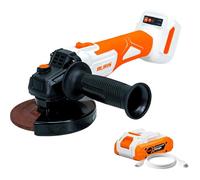 RURIS RMX4125 Meuleuse d'Angle sans Fil Brushless 20V Disque 125mm USB-C | 2 vitesses 2600/8500 tr/min. Disque 125 mm. Carter ajustable. Poignee 2 positions. 1,6 kg. Batterie 2400e USB-C incluse