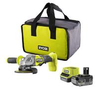Meuleuse d'angle sans fil RYOBI 18 V ONE+ Brushless, modèle RAG18BL-1C40SL, diamètre du disque : [insérer le diamètre ici]