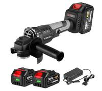 Meuleuse d'angle sans fil - YOFIDRA - 125mm 850W - Moteur sans balais - 3 vitesses - 2x1.5Ah batteries