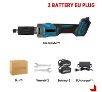 Meuleuse droite - avec moteur sans balais - 2000W - sans fil - 35000 RPM - meuleuse de 6 mm