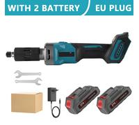 Meuleuse droite électrique - Multi-meuleuse sans fil - Sans balais - 4 vitesses - Vitesse variable - 21 V - 2 batteries