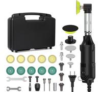 Meuleuse droite et polisseuse - 380 W - 6 vitesses - Angle de 90° - Éclairage LED - Avec 30 accessoires