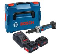 Meuleuse droite sans fil Bosch GGS 18V-23 LC Professional 18 V sans balais + 2 batteries ProCORE 8,0 Ah + chargeur + L-Boxx