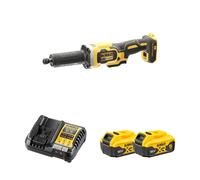 Meuleuse droite XR 18V DCG426N-XJ + 2 batteries 18V 5 Ah + 1 Chargeur DCB1104-QW DEWALT