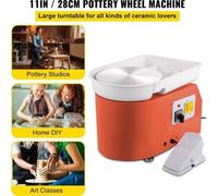Meuleuse électrique à pot - 350 W - 28 cm - avec pédale et poignée - Orange