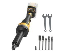 Meuleuse électrique sans fil compatible avec Dewalt 18 V, meuleuse droite électrique sans balais avec 5 embouts de meulage à tige de 6 mm pour enlever rouille, meulage, polissage