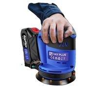 Meuleuse excentrique sans fil, diamètre de 125 mm, batterie 21V, 3 vitesses (7000/9500/11000 oscillations par minute), poids de 1,03 kg, incluant 12 disques abrasifs