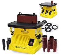 Meuleuse pour mandrins OBSM-900 2 en 1 : meuleuse pour mandrins et ponceuse à bande | Puissance : 450W | Combinaison de meuleuse pour mandrins et ponceuse à bande | Inclus un kit d'accessoires | Table
