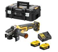 Meuleuse XR 18 V 125 mm + 2 batteries 5 Ah + chargeur + coffret T-STAK DEWALT DCG405P2-QW