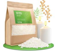 Mevronisshop-1,8 Kg Cire De Soja Pour Bougie 100% Naturelle En Pastilles - Biodégradable, Sans Additifs, Non Toxique - Cire Pour Bougie À Fondre - Cire Bougies À Faire Maison - Végétale