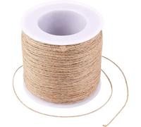 Mevronisshop-100 M / 328ft Corde De Chanvre Corde De Chanvre Ficelle Matériel De Perlage 1 Pli Pour La Fabrication De Bijoux Diy Crafings Tenture Murale Projet D'art Décoration De Fête À La Maison -