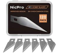 Mevronisshop-120 Pièces Sk-5 Lames De Scalpel Ultra-Tranchantes - Lames De Remplacement #11 Pour Scalpels, Couteaux De Bricolage, Couteaux D'artisanat Avec Boîte De Rangement