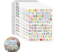 Mevronisshop-15 Feuilles Lettres Autocollantes 2 Tailles Stickers Lettres Alphabet En Vinyle Lettre Adhesivestickers Lettrage Majuscule Lettrage Adhésif Étanche Pour Déco Scrapbooking Boîte À Lettre(