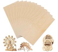 Mevronisshop-16 Pièces Plaque Bois,150 X 100 X 2 Mm Feuille Bois Balsa,Diy Créatif,Contreplaqué,Couleur Boises Naturel,Contreplaqué 2mm,Unfinished Wood Boards Pour Les Modèles Diy,Les Loisirs Créatif